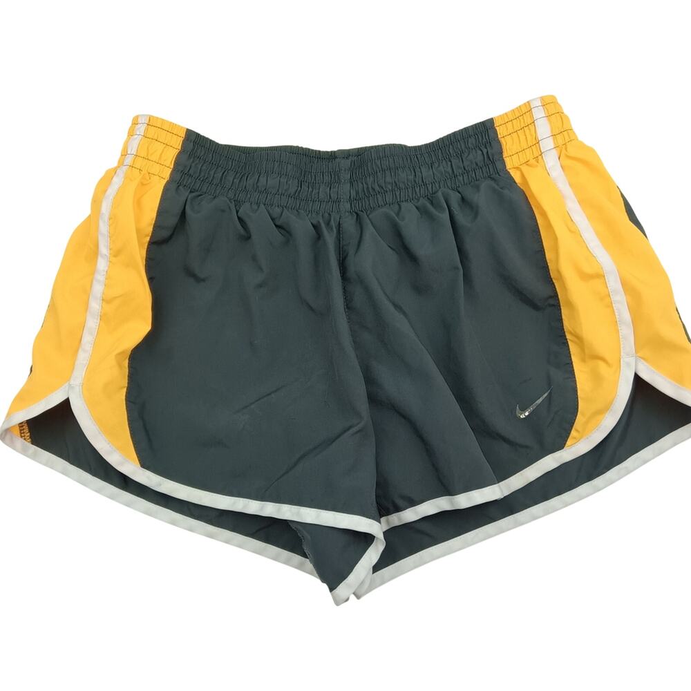 Nike Women's Athletic Shorts in Gray and Yellow